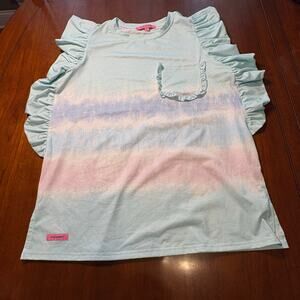 Simply Southern Sleeveless Ruffle Top Size Large